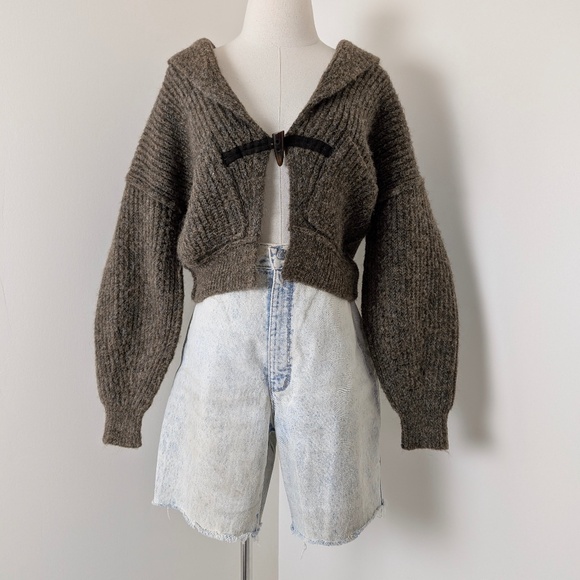 80s Stone Washed Denim Shorts Cut Offs High Rise Bleached Vintage Bermuda - Picture 11 of 12